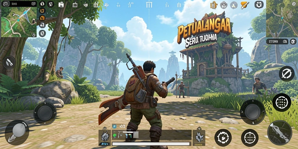 Screenshot menunjukkan eksplorasi menakjubkan dalam dunia terbuka 2739.