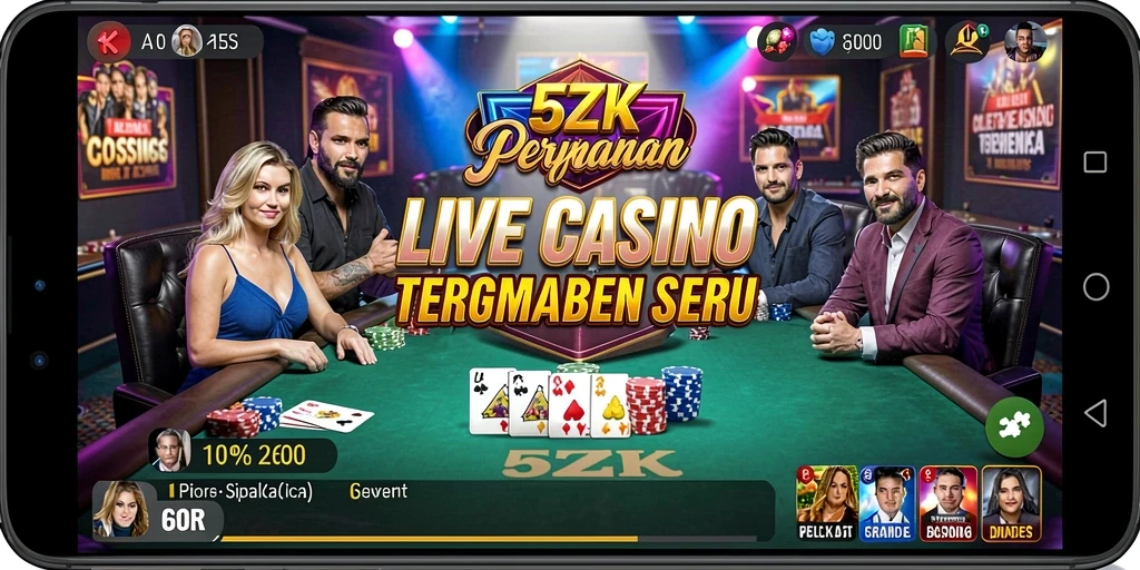 Tampilan gameplay menarik dari aplikasi Live Casino 5ZK.