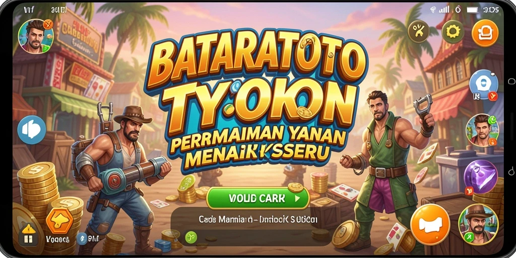 Tampilan seru gameplay BATARATOTO yang menggambarkan keseruan berbisnis.
