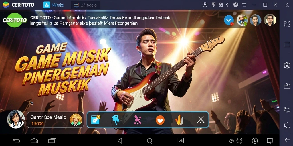 Screenshot CERITOTO menampilkan gameplay musik interaktif yang seru.
