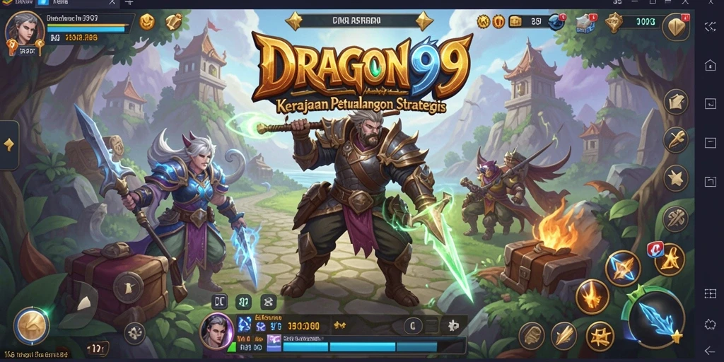 Tampilan gameplay <strong>DRAGON99</strong> yang menegangkan dengan pertempuran strategi.