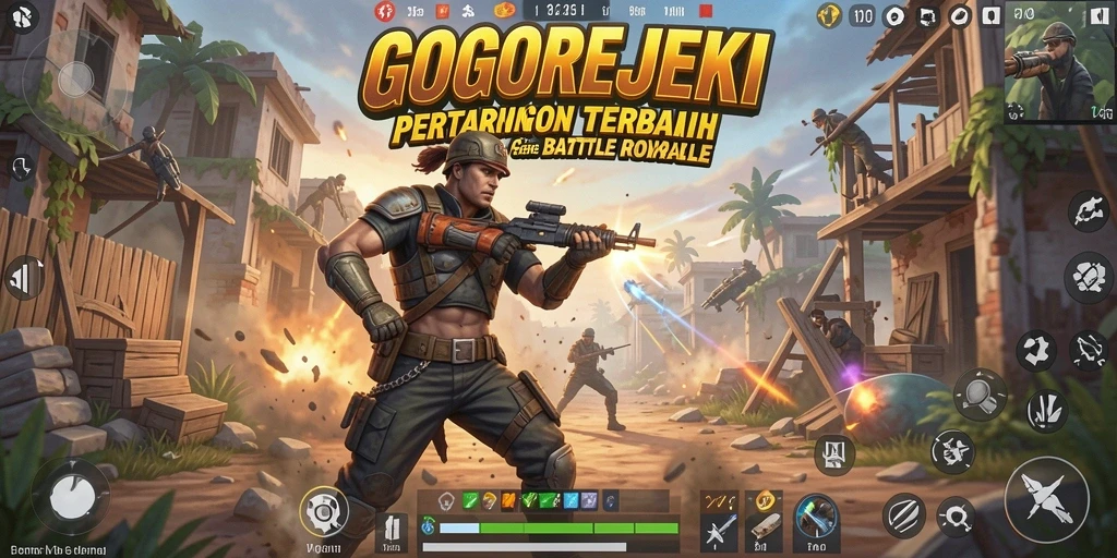 Gameplay seru di GOGOREJEKI dengan pertarungan Battle Royale.