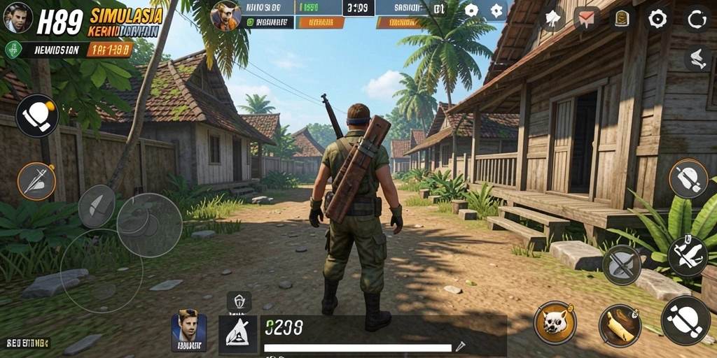 Gameplay H89 menampilkan interaksi karakter dan aktivitas menarik di dunia virtual.