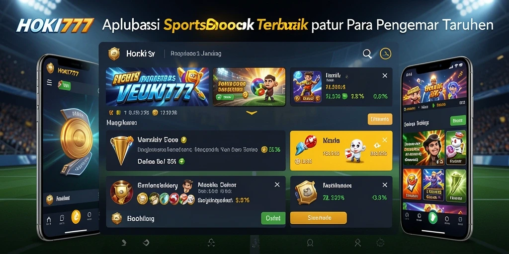 Tampilan gameplay HOKI777 dengan fitur sportsbook yang menarik.