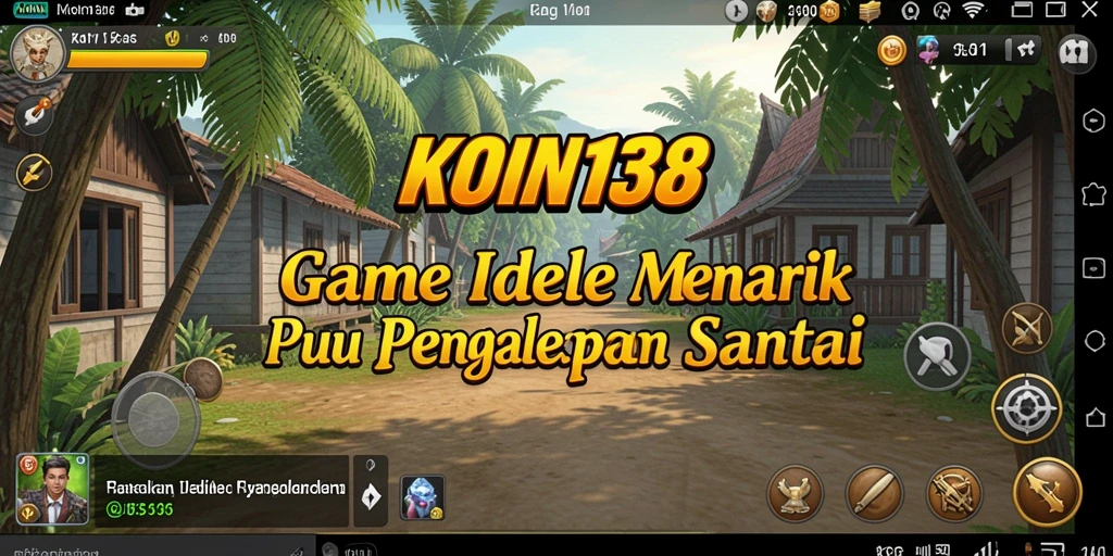 Tangkapan layar utama KOIN138 menunjukkan gameplay Idle yang menarik.