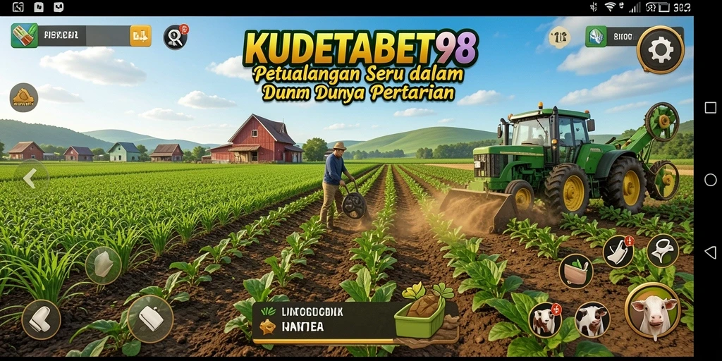 Screenshot utama KUDETABET98 menampilkan pengalaman bertani yang seru.