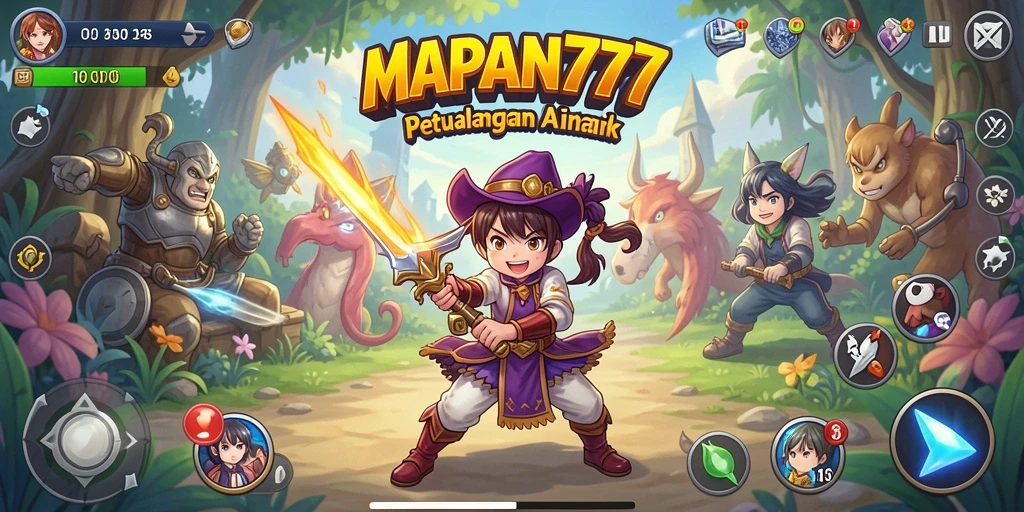 Tampilan gameplay menarik dari MAPAN777 yang penuh warna dan aksi.