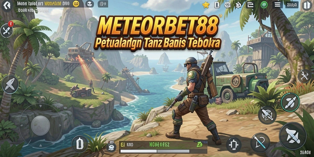 Screenshot METEORBET88 menampilkan petualangan seru di dunia terbuka.
