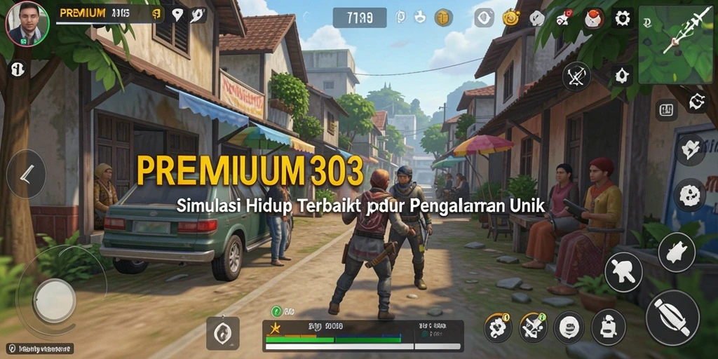Tampilan gameplay menakjubkan dari PREMIUM303 yang menonjolkan kehidupan karakter.