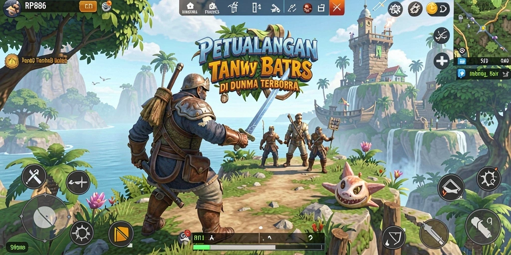 Tampilan luar biasa dari gameplay RP886 di dunia terbuka yang luas.