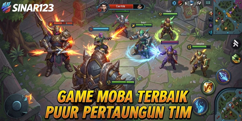 Tangkapan layar gameplay SINAR123 yang menampilkan pertempuran tim yang epik.