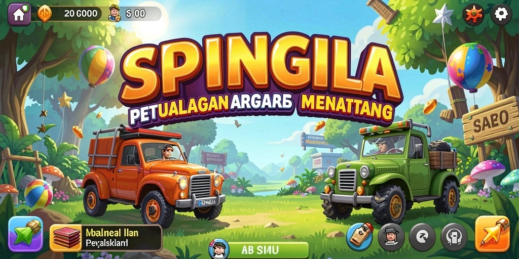 Tangkapan layar SPINGILA menunjukkan aksi seru dalam permainan Arcade.