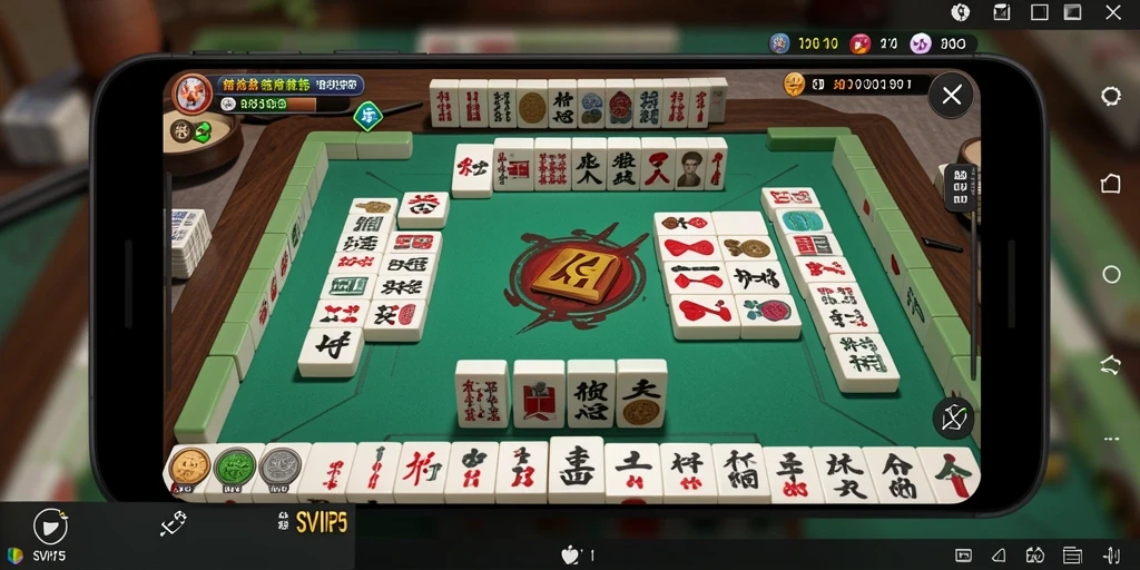 Screenshot SVIP5 menampilkan gameplay Mahjong yang menantang dan seru.