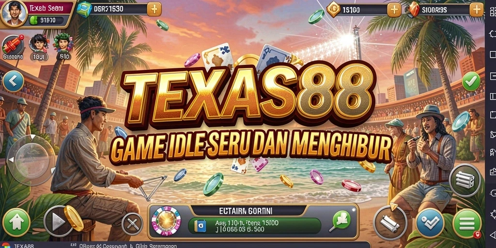 Screenshot utama TEXAS88 menunjukkan gameplay Idle yang seru dan menantang.
