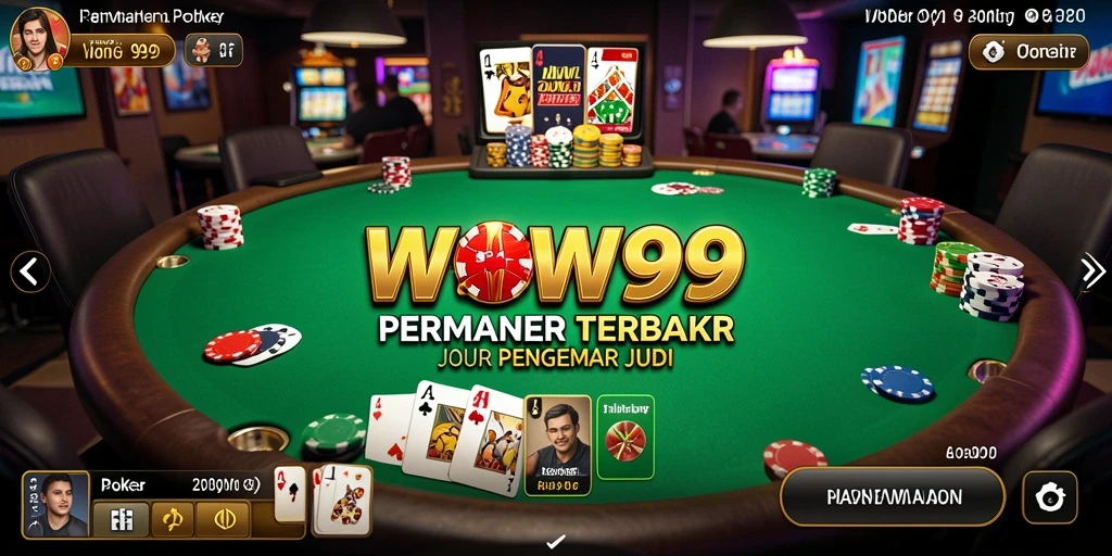 Tampilan menarik saat bermain Poker di WOW99.
