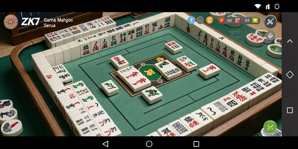 Tampilan gameplay ZK7 yang menarik dengan berbagai tantangan Mahjong.