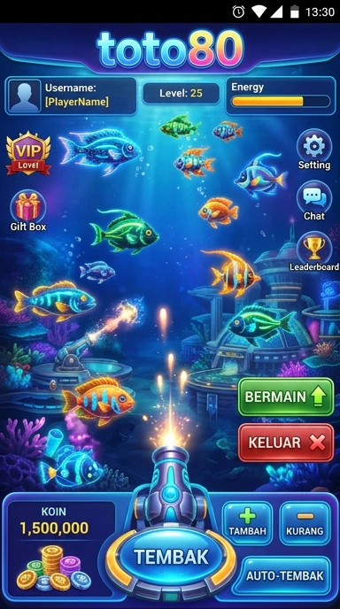 Tampilan antarmuka aplikasi toto80 yang modern dan user-friendly.